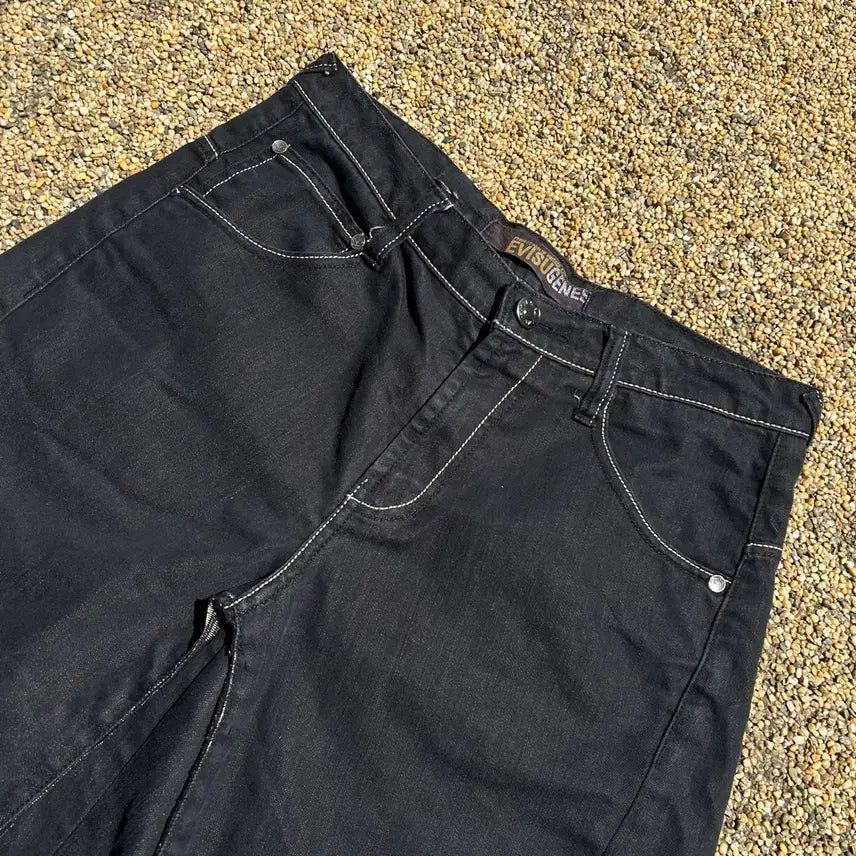 [BUNJANG] Evisu Osaka Black Engineered Skirt / 에비수(evisu) 오사카 블랙 엔지니어드 스커트