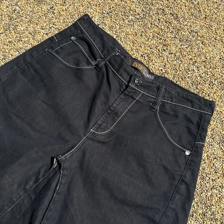 [BUNJANG] Evisu Osaka Black Engineered Skirt / 에비수(evisu) 오사카 블랙 엔지니어드 스커트