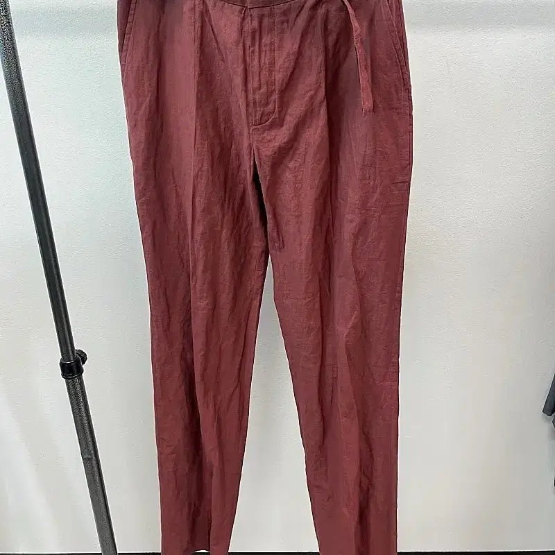 [BUNJANG] Lanvin Burgundy Belted Pants / 33-34) 랑방 버건디 벨티드 팬츠