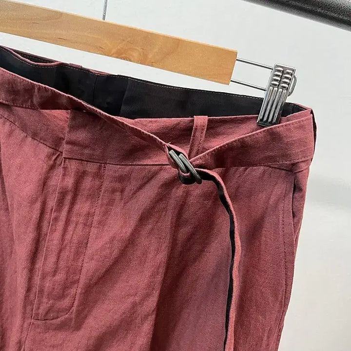 [BUNJANG] Lanvin Burgundy Belted Pants / 33-34) 랑방 버건디 벨티드 팬츠