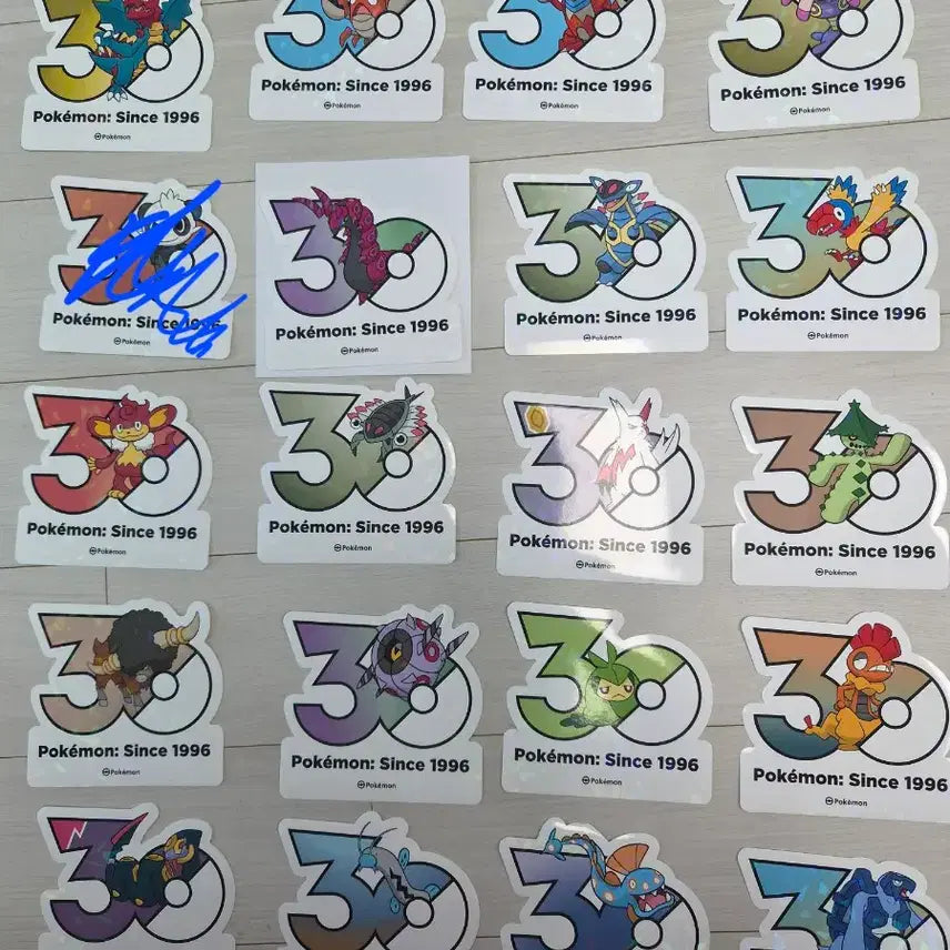 [BUNJANG] Pokemon 30th Anniversary Stickers / 포켓몬 30주년 기념 스티커