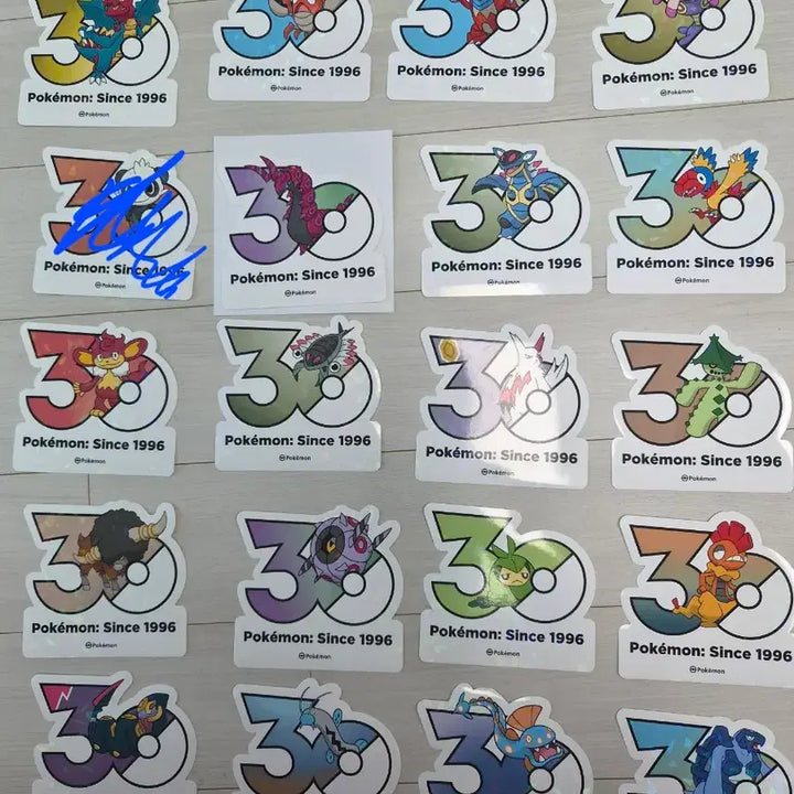 [BUNJANG] Pokemon 30th Anniversary Stickers / 포켓몬 30주년 기념 스티커