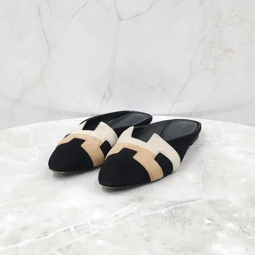 [BUNJANG] Hermes Two-tone Roxanne Mules - Size 38 / 38 / 에르메스 투톤 록산느 뮬