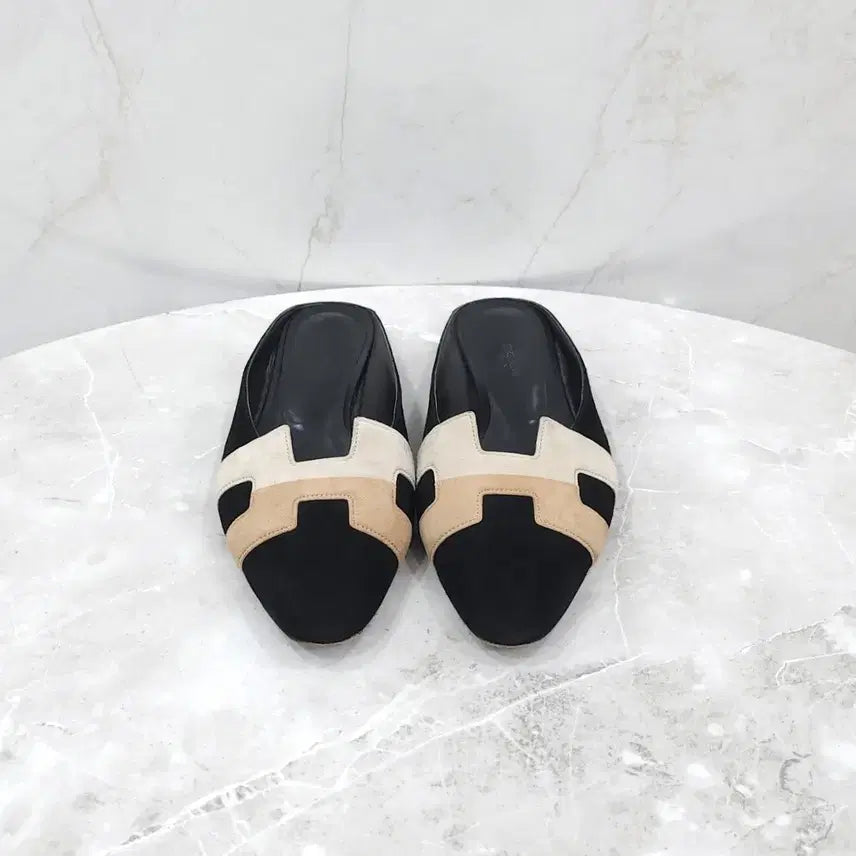 [BUNJANG] Hermes Two-tone Roxanne Mules - Size 38 / 38 / 에르메스 투톤 록산느 뮬