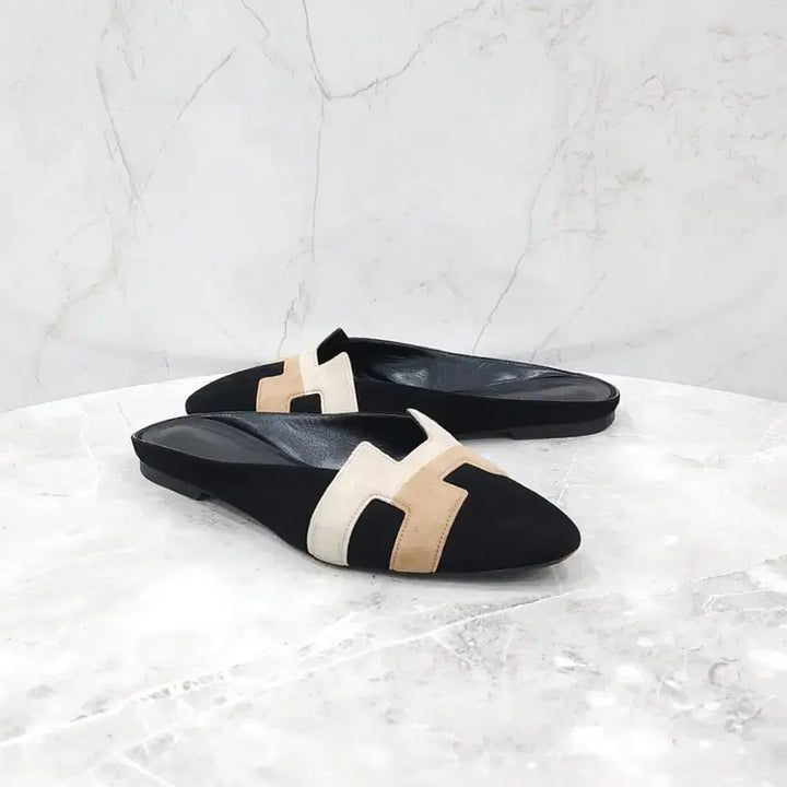 [BUNJANG] Hermes Two-tone Roxanne Mules - Size 38 / 38 / 에르메스 투톤 록산느 뮬