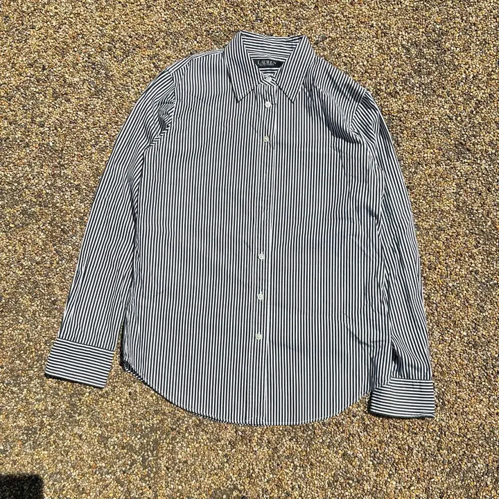 [BUNJANG] Polo Ralph Lauren Black White Stripe Shirt XS / 폴로(POLO RalphLauren) 블랙 화이트 스트라이프 셔츠