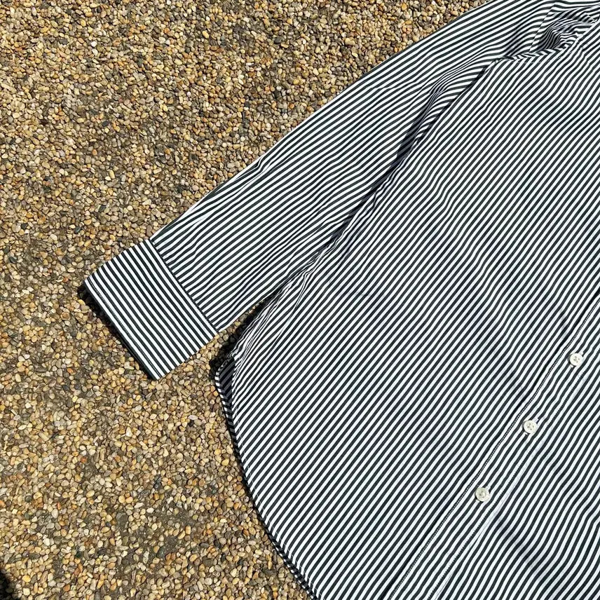 [BUNJANG] Polo Ralph Lauren Black White Stripe Shirt XS / 폴로(POLO RalphLauren) 블랙 화이트 스트라이프 셔츠