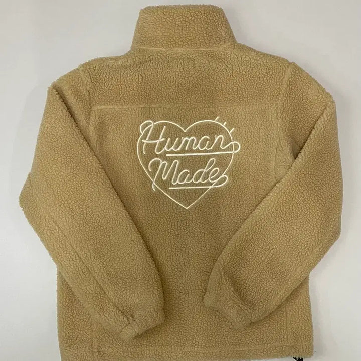 [BUNJANG] Human Made Fleece Jacket Beige / 휴먼메이드 뽀글이 플리스 자켓 베이지