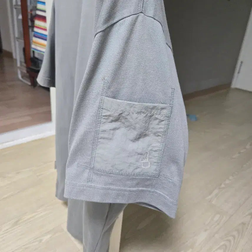 [BUNJANG] Snow Peak Short-Sleeve T-Shirt Khaki Grey New / 스노우피크 반팔 티셔츠 카키그레이 새상품