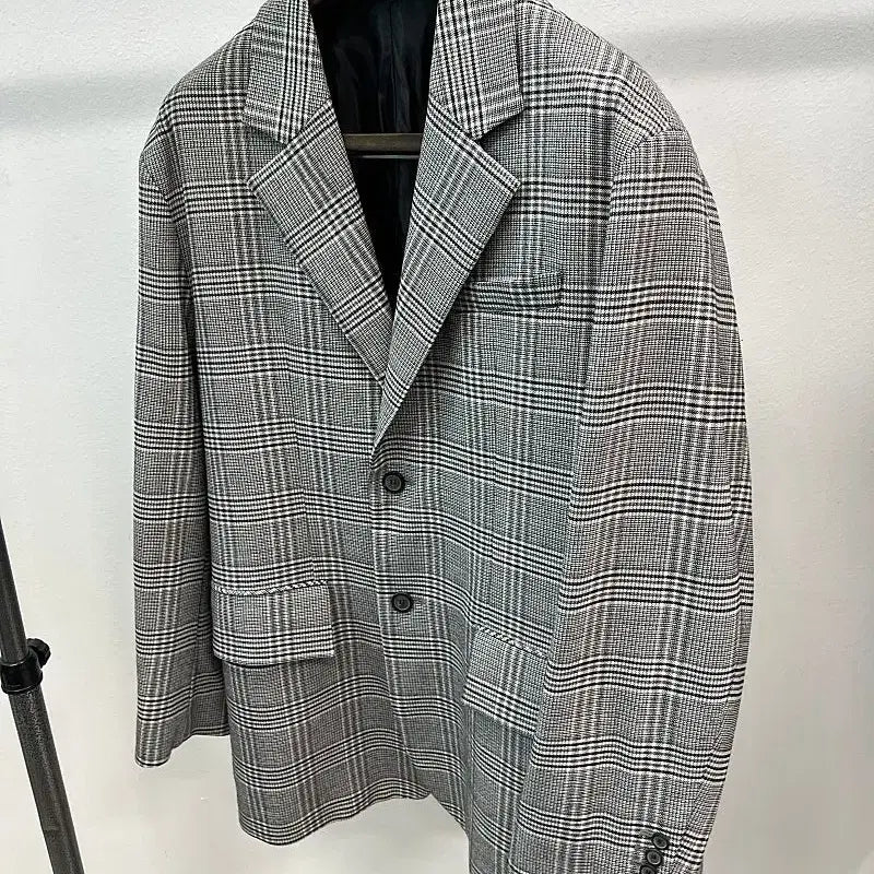 [BUNJANG] Solid Homme Glen Check Oversized Jacket / 110) 솔리드옴므 글렌체크 오버자켓