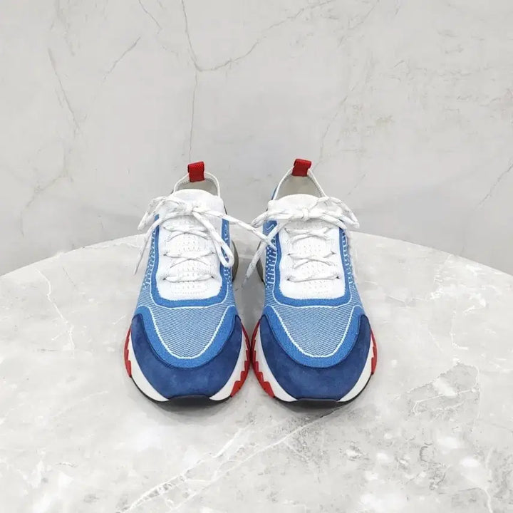 [BUNJANG] Hermès Addict Sneakers Blanc / Blue Jean 39.5 / 39.5 / 에르메스 어딕트 스니커즈 블루진