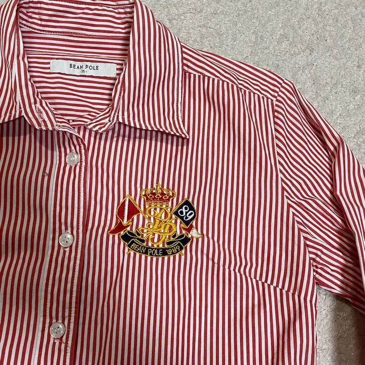 [BUNJANG] Beanpole Striped Shirt / 빈폴 스트라이프 셔츠 여성 95