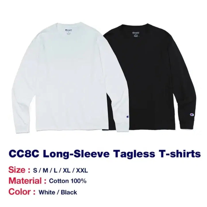 [BUNJANG] Champion Long Sleeve T-Shirt White / 챔피온 롱슬리브 긴팔티 화이트