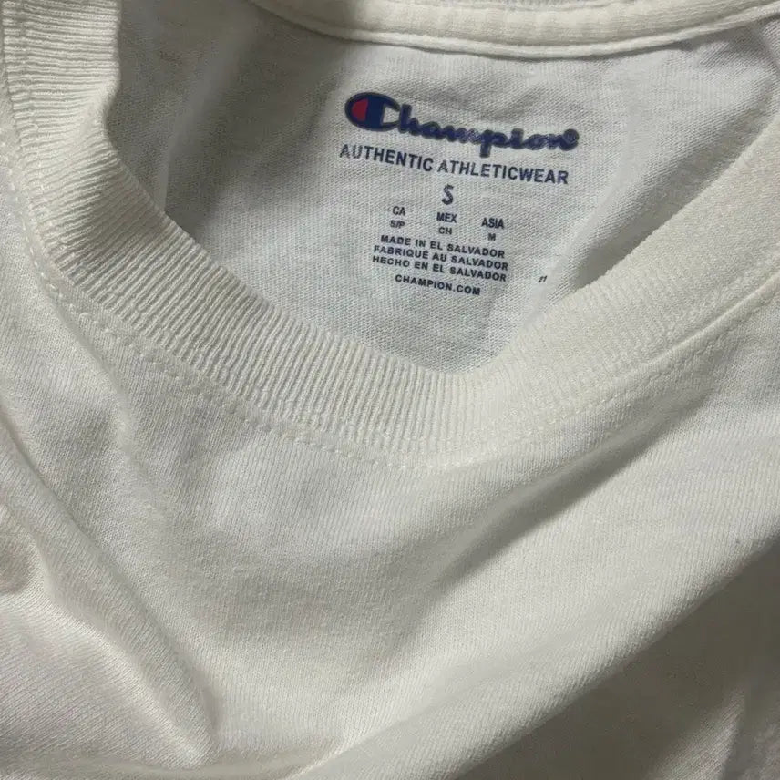 [BUNJANG] Champion Long Sleeve T-Shirt White / 챔피온 롱슬리브 긴팔티 화이트