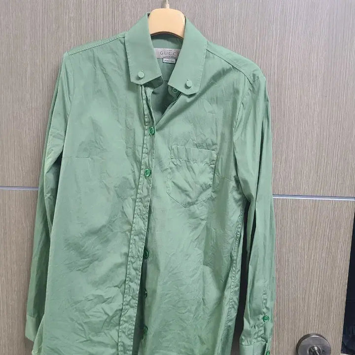 [BUNJANG] Gucci Green Long-Sleeve Shirt / 구찌 셔츠 그린색 긴팔