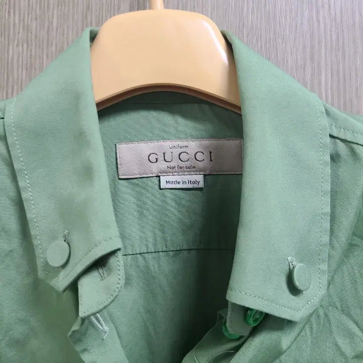 [BUNJANG] Gucci Green Long-Sleeve Shirt / 구찌 셔츠 그린색 긴팔