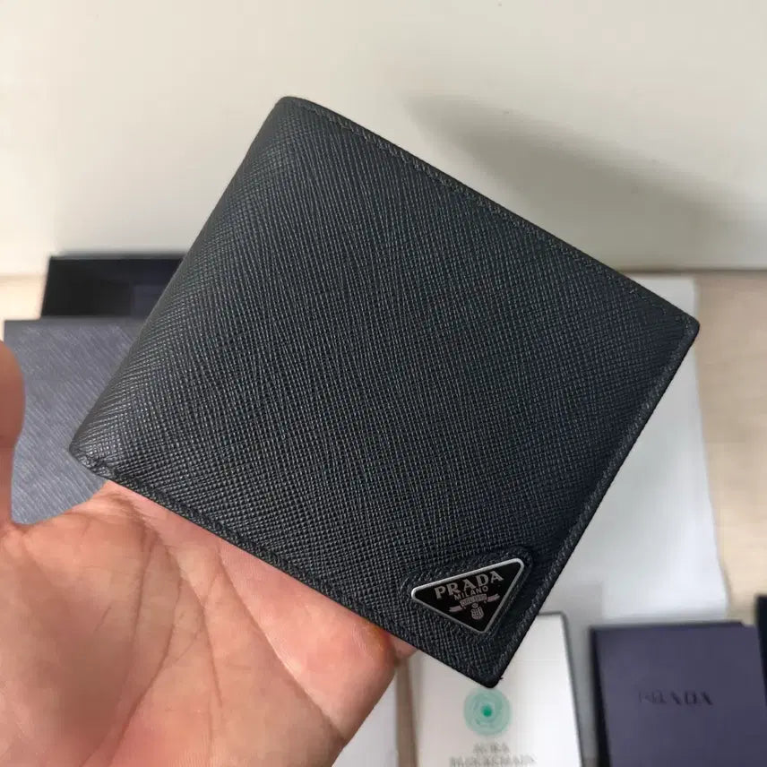 [BUNJANG] Prada Saffiano Wallet Black / [S급/풀구성] 프라다 사피아노 반지갑 블랙
