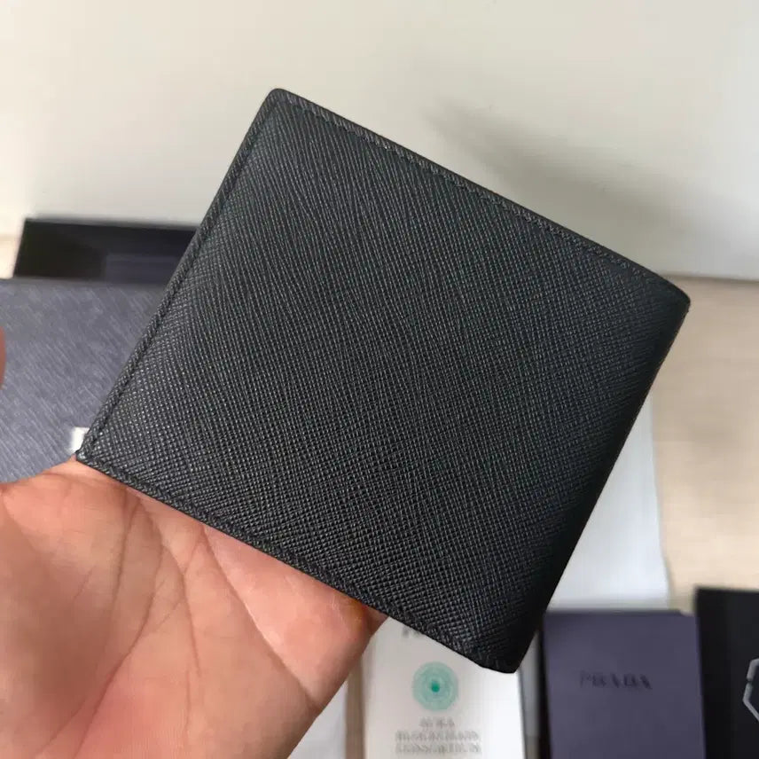 [BUNJANG] Prada Saffiano Wallet Black / [S급/풀구성] 프라다 사피아노 반지갑 블랙