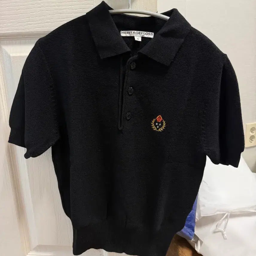 [BUNJANG] Heritagefloss Crest Merino Wool Polo Shirt / 헤리티지플로스 crest merino wool polo shirt