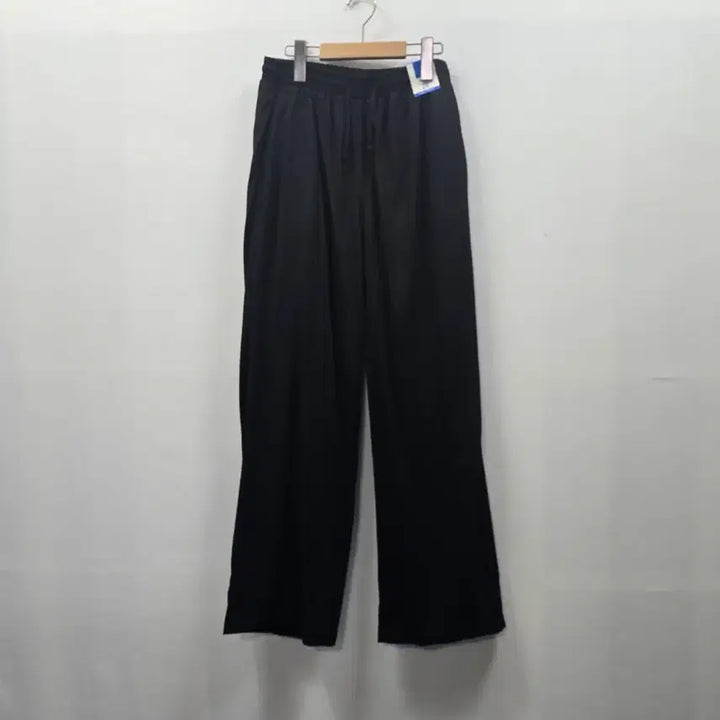 [BUNJANG] Polham Rayon Wide Pants Black Slacks / 1858 폴햄 레이온 와이드팬츠 밴딩팬츠 블랙 슬랙스팬츠