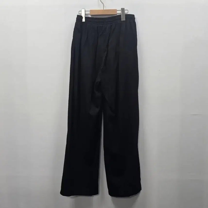 [BUNJANG] Polham Rayon Wide Pants Black Slacks / 1858 폴햄 레이온 와이드팬츠 밴딩팬츠 블랙 슬랙스팬츠
