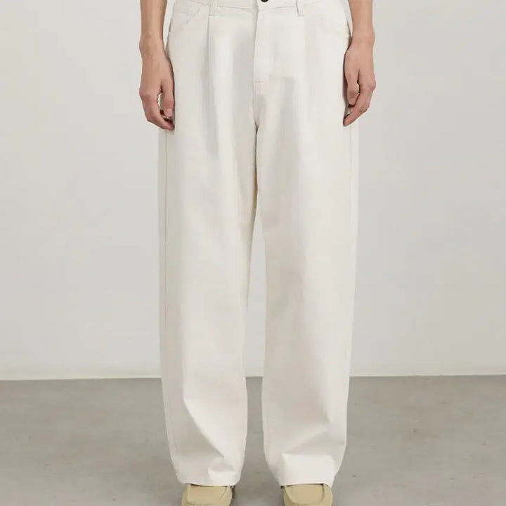 [BUNJANG] TIMMAKER Polished Semi-Wide Pants CR / [새상품]티메이커 폴리시드 세미 와이드 팬츠 CR