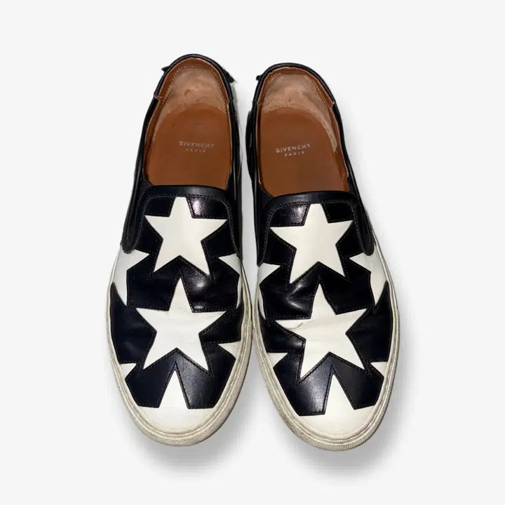 [BUNJANG] Givenchy Black Leather Star Slip-On Sneakers / [36] Givenchy Street Skate Star Slip on