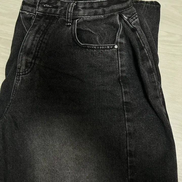 [BUNJANG] Black Wide Denim Pants / 블랙 와이드 데님 팬츠