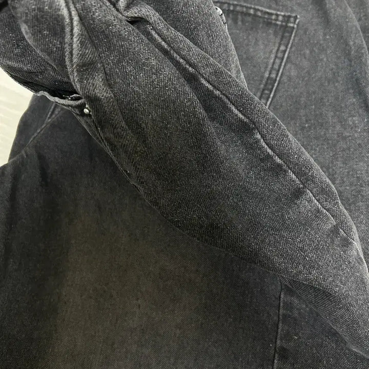 [BUNJANG] Black Wide Denim Pants / 블랙 와이드 데님 팬츠