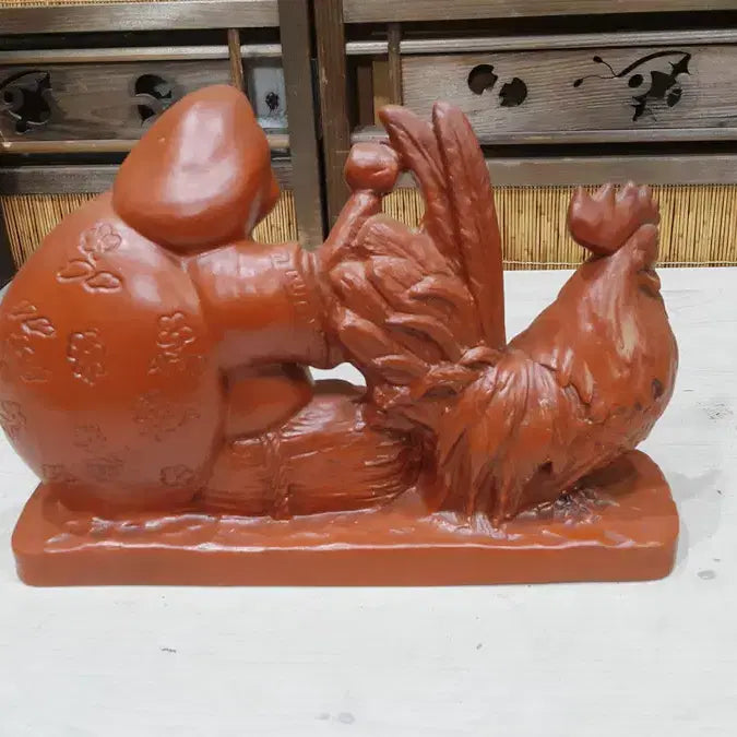 [BUNJANG] Japanese Pottery Rooster Figurine / 일본 자사 복신과 수탉