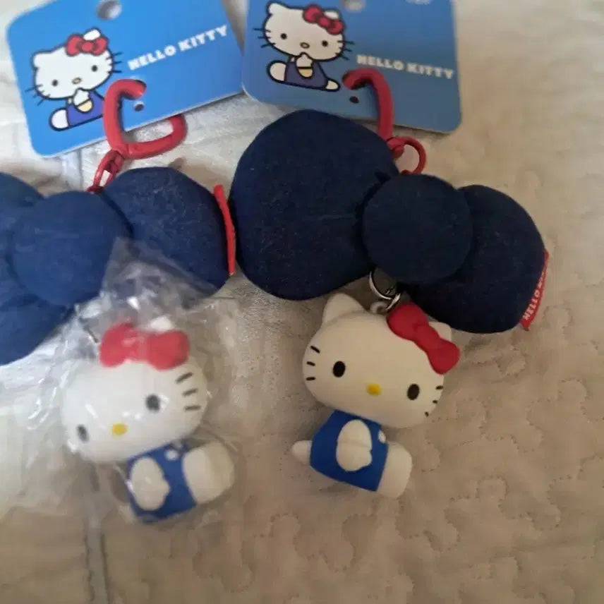 [BUNJANG] Sanrio Denim Ribbon Keyring / 산리오 데님리본키링