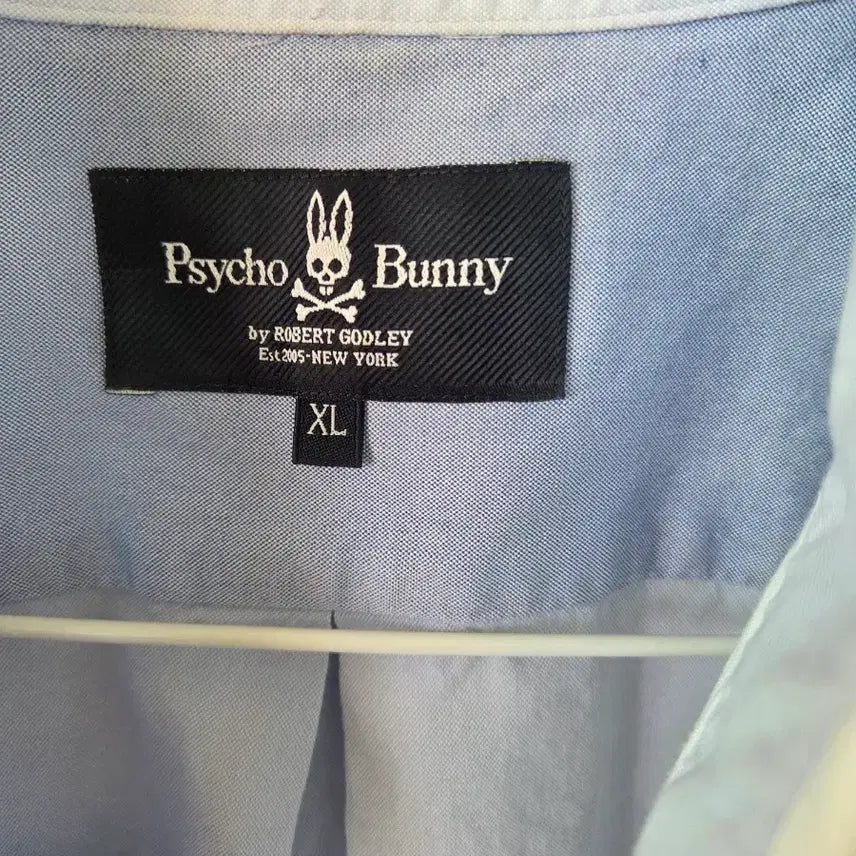 [BUNJANG] Psycho Bunny Short Sleeve Shirt XL Blue/White / 사이코버니 반팔 셔츠 XL 블루/화이트