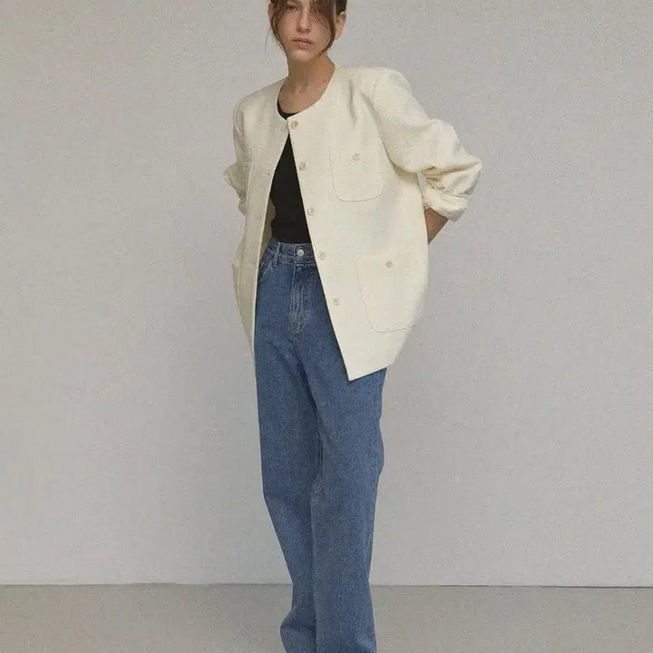 [BUNJANG] Beige Bowl Tweed Jacket / 베이지보울 트위드자켓(새상품)