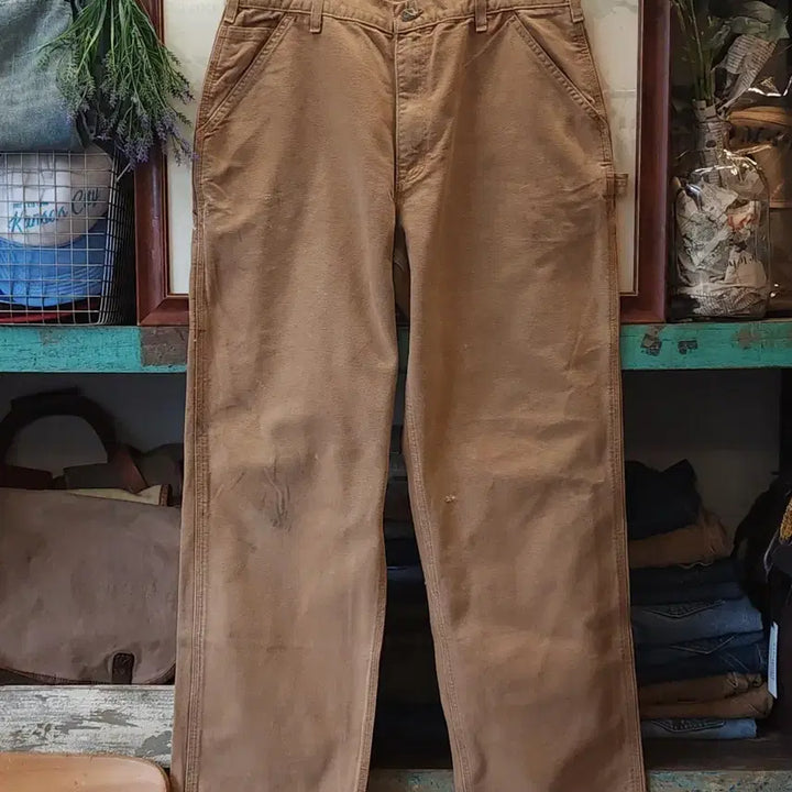 [BUNJANG] Carhartt Single Knee Carpenter Work Pants Brown Duck Canvas 36x34 / 칼하트 싱글니 카펜터 워크팬츠 브라운 덕캔버스 36x34
