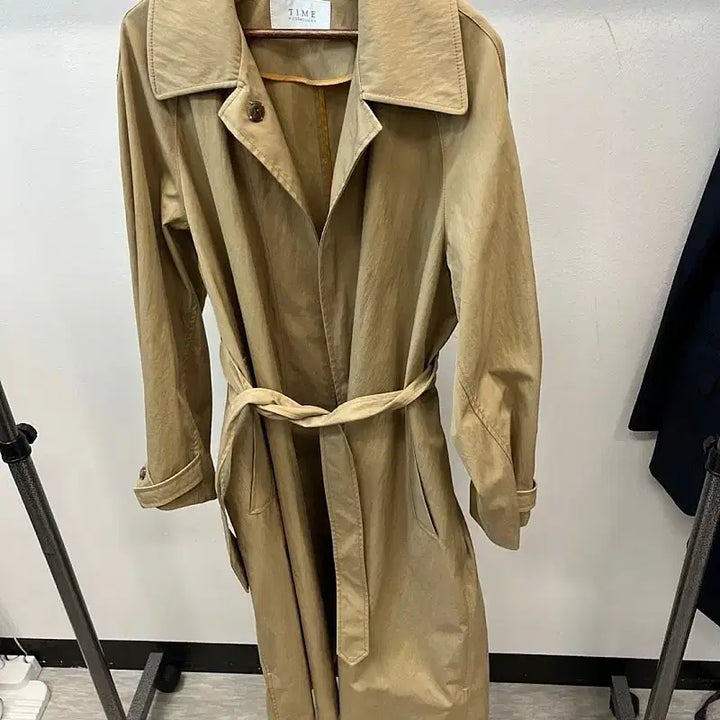 [BUNJANG] Time Italy Trench Coat Cotton Nylon / 여) 타임 이태리 트렌치코트