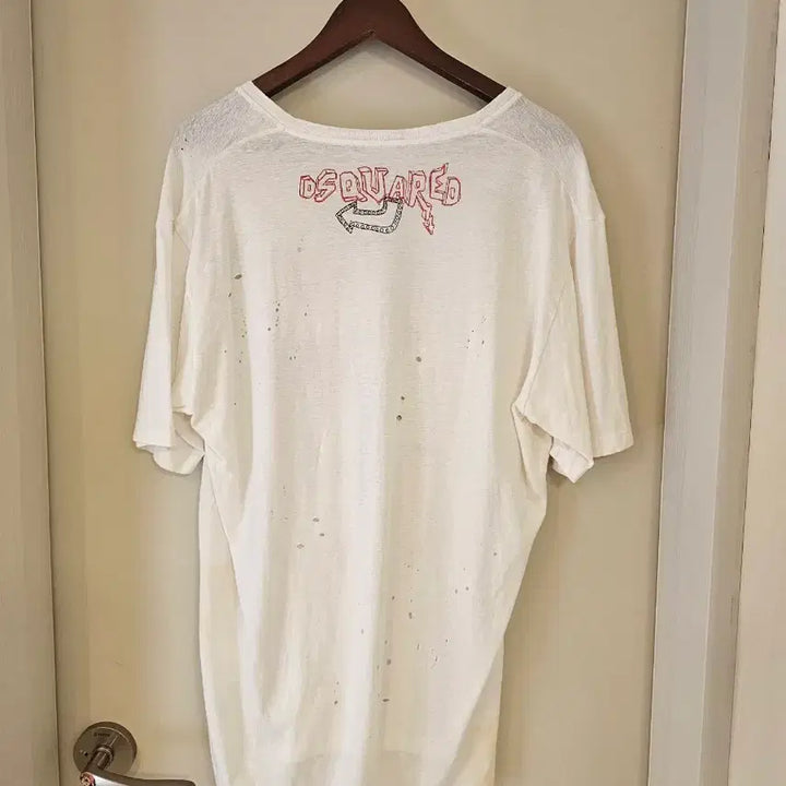 [BUNJANG] Dsquared2 V-Neck Short Sleeve T-Shirt XXL / [정품] 디스퀘어드 디퀘 브이넥 프린팅 반팔 티셔츠 XXL