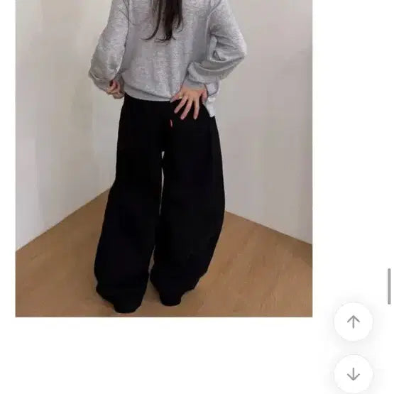 [BUNJANG] Ably Cotton Wide Pants (Black, Size S) / 코튼팬츠