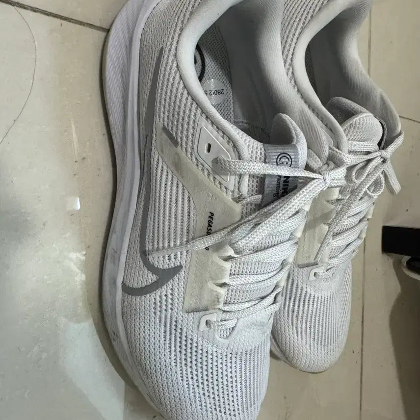 [BUNJANG] Nike Pegasus 40 White 280mm Running Shoes / 나이키 페가수스 40 흰색 280mm
