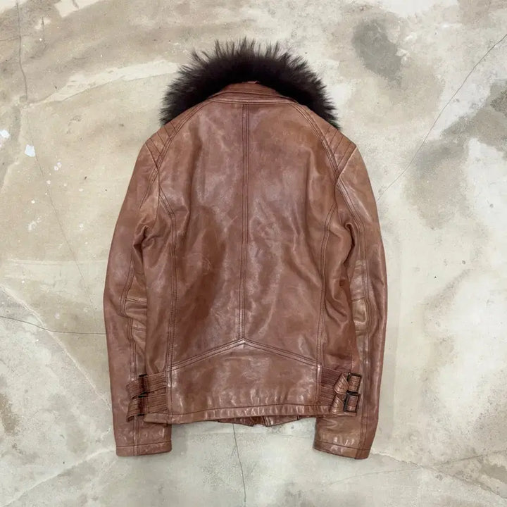 [BUNJANG] Tornado Mart Lambskin Leather Jacket with Detachable Fur Collar (Size M) / [M] Tornado Mart Lambskin Leather Jack