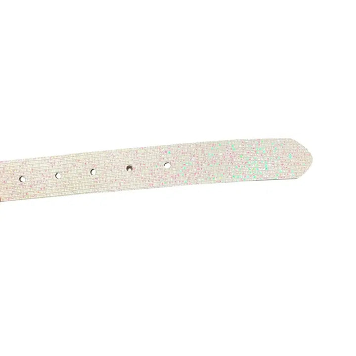[BUNJANG] Vintage Rhinestone Belt White / Vtg 큐빅 벨트 화이트