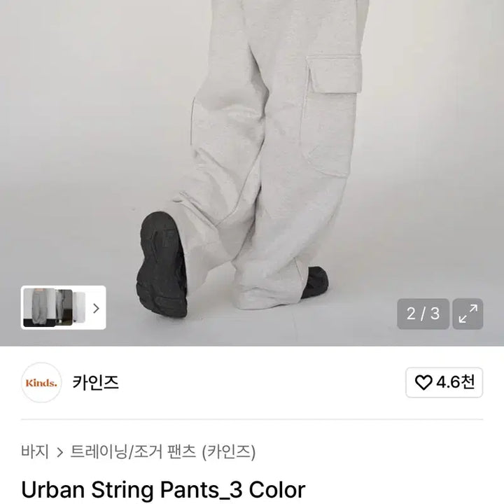 [BUNJANG] Kainz Urban String Cargo Training Pants / [새상품]카인즈 어반 스트링 카고 트레이닝 바지