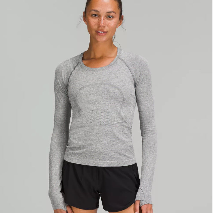 [BUNJANG] Lululemon Swiftly Tech Long Sleeve Shirt Waist Length Size 2 / (새상품) 룰루레몬 스위프틀리 테크 롱슬리브 셔츠 웨이스트렝스 2사이즈