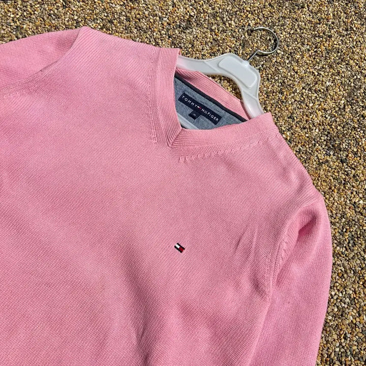 [BUNJANG] Tommy Hilfiger Pink Knit Sweater / 타미힐피거 핑크 니트