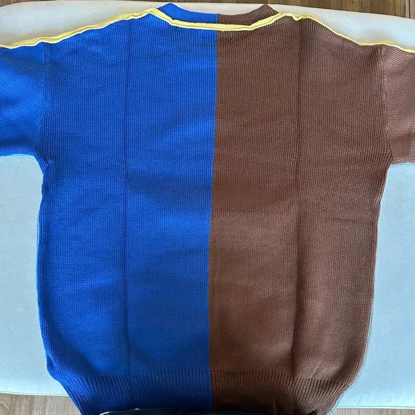 [BUNJANG] Color Block Knit Sweater / 새옷) 여자 컬러배색 니트