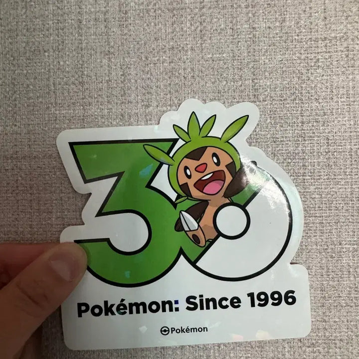 [BUNJANG] Pokemon 30th Anniversary Chespin Sticker / 포켓몬 30주년 스티커 도치마론