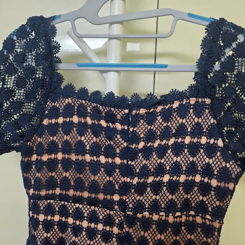 [BUNJANG] Navy Lace Long Dress / 네이비 레이스 롱 원피스