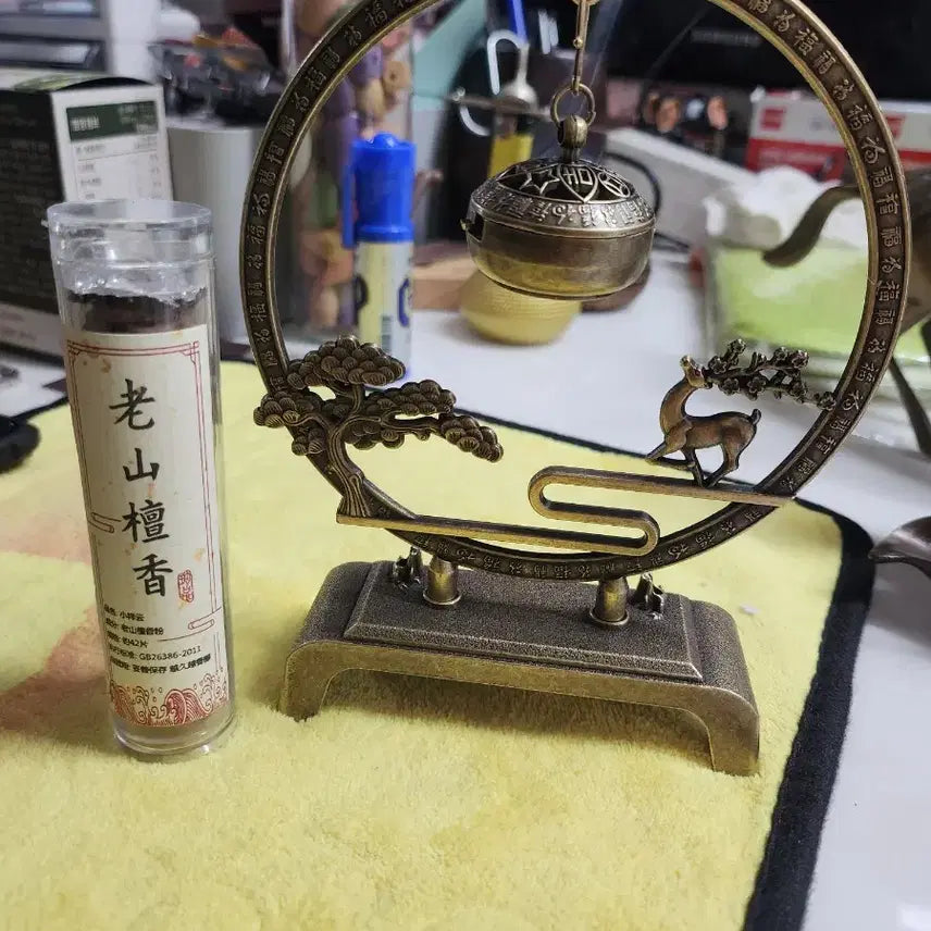 [BUNJANG] Antique Deer Incense Burner Stand Ornament / 엔틱 사슴 향로 받침대 장식품