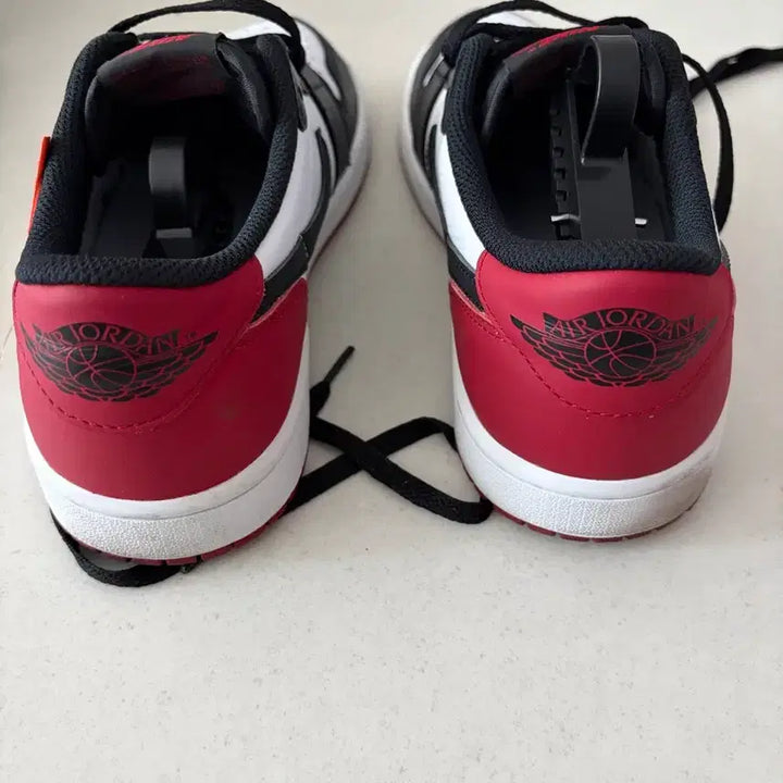 [BUNJANG] Nike Air Jordan 1 Low Black White Red / 나이키 에어조던1 로우 블랙화이트레드