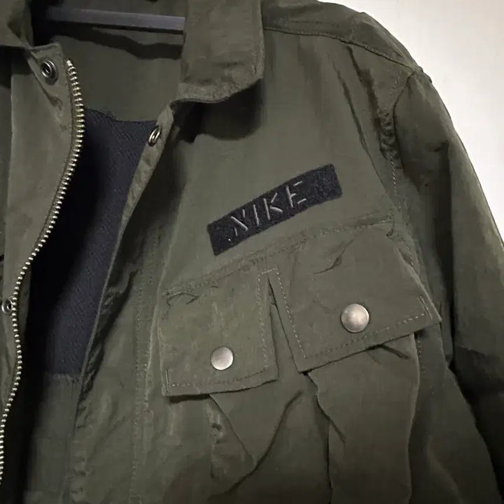 [BUNJANG] Nike Khaki Military Jacket / 나이키 카키 밀리터리 자켓