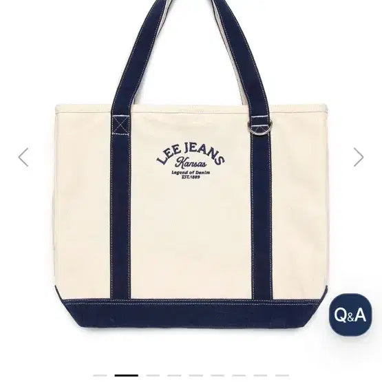[BUNJANG] Lee Cotton Boat Tote Bag Ivory / [새상품] Lee 코튼 보트 토트백 아이보리